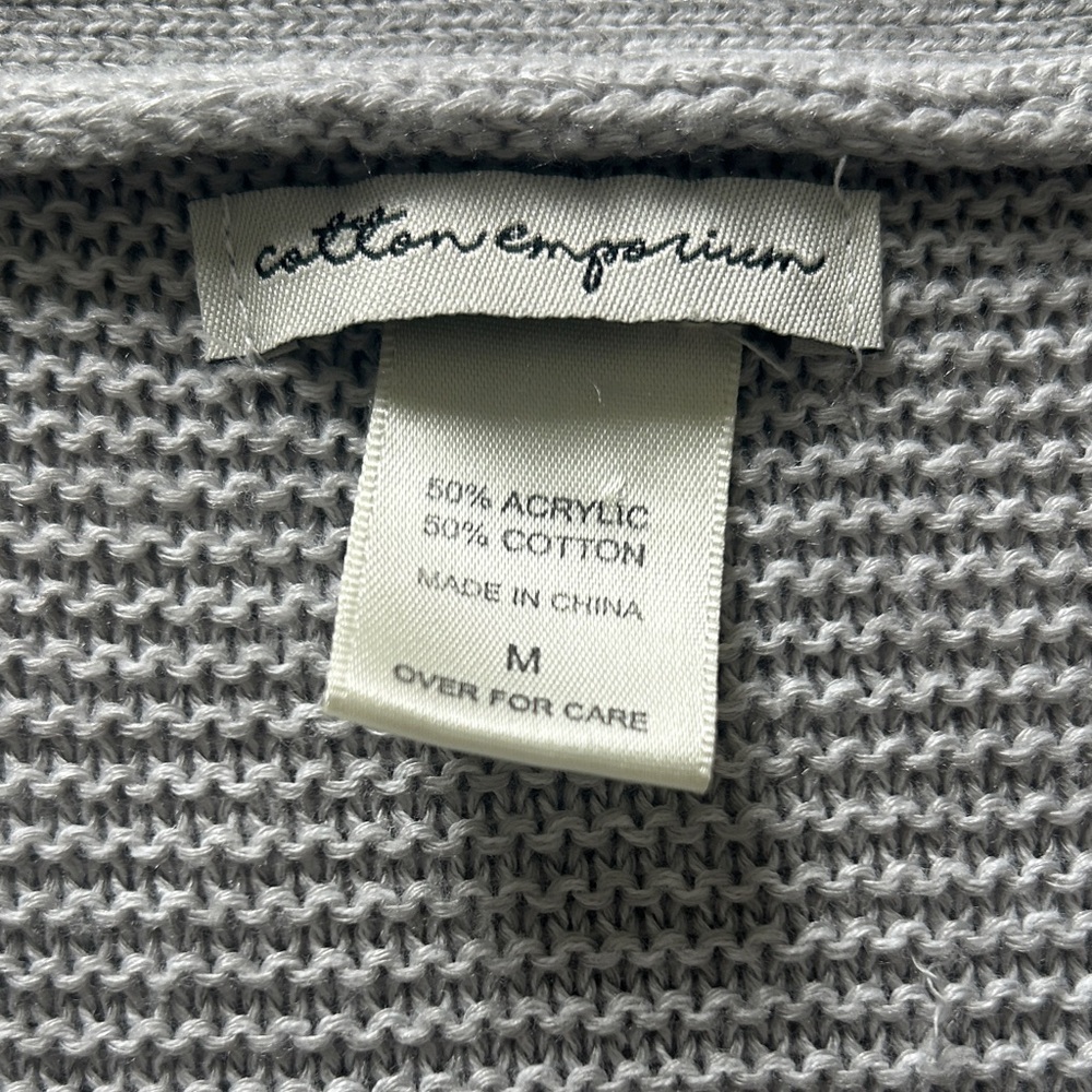 Cotton Emporium Light Gray Open-Front Cardigan - Picture 2 of 5